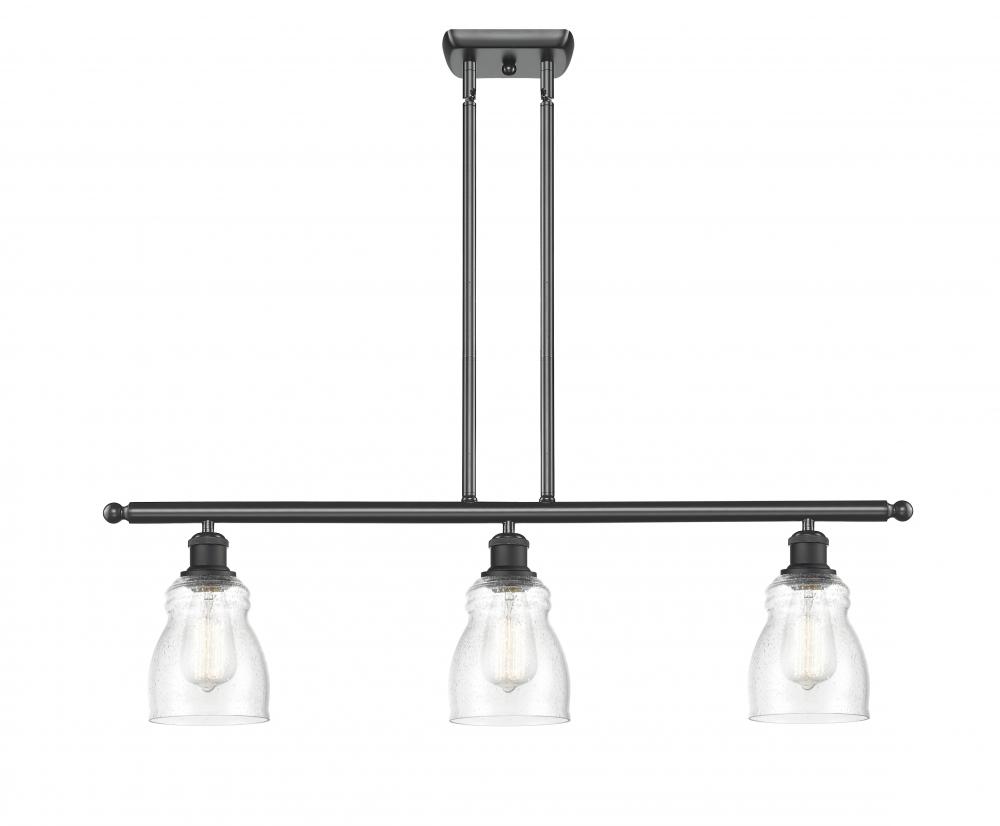 Ellery - 3 Light - 36 inch - Matte Black - Stem hung - Island Light