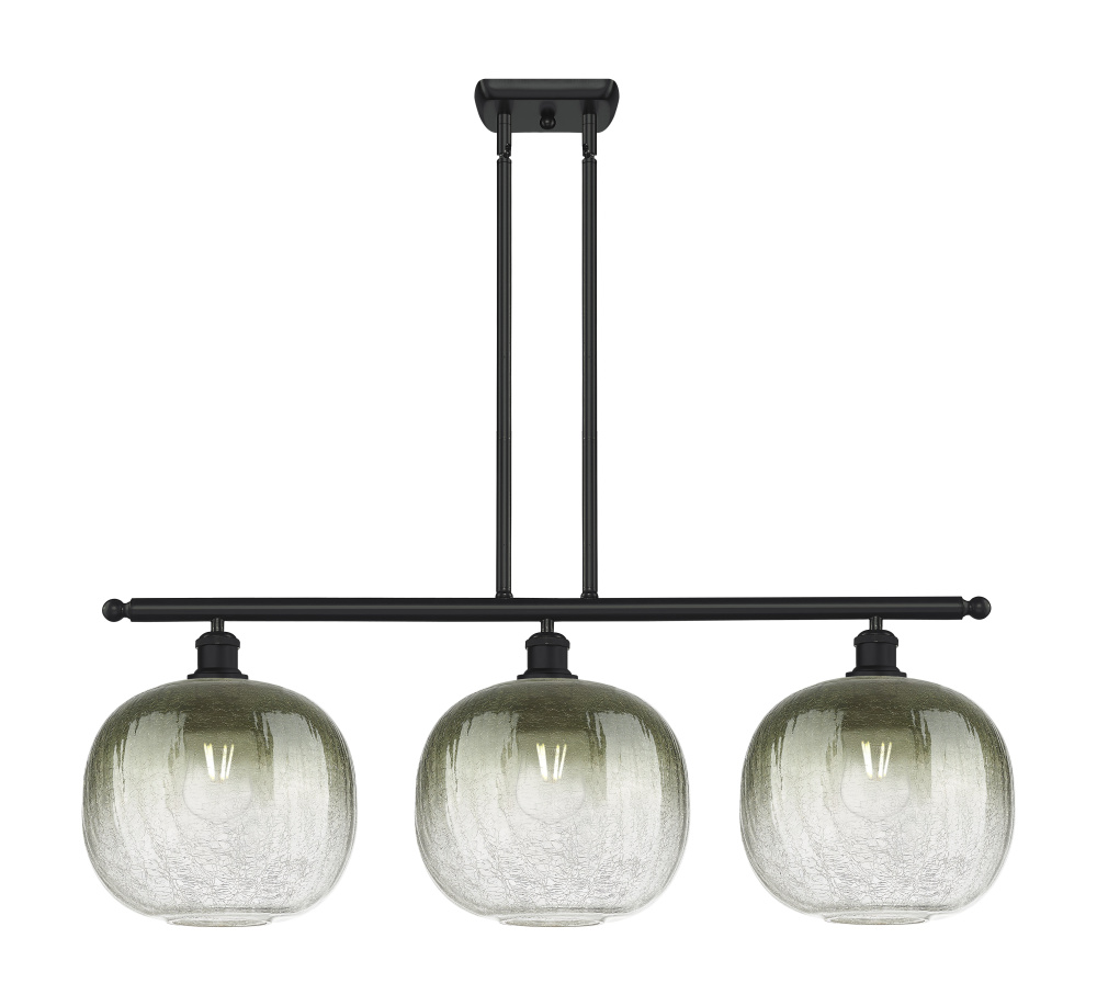 Brookhaven Sphere - 3 Light - 37 inch - Matte Black - Stem Hung - Island Light