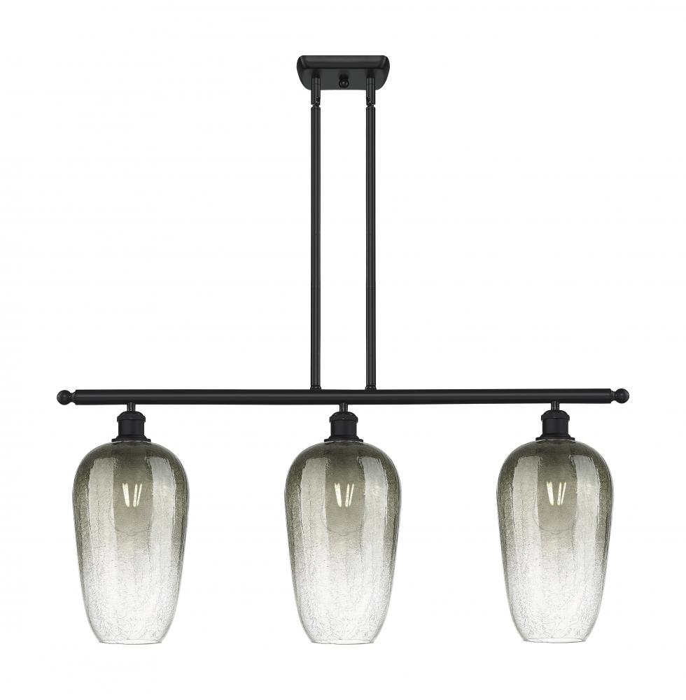 Brookhaven Flute - 3 Light - 36 inch - Matte Black - Stem Hung - Island Light