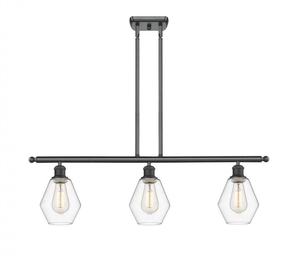 Cindyrella - 3 Light - 36 inch - Matte Black - Stem hung - Island Light