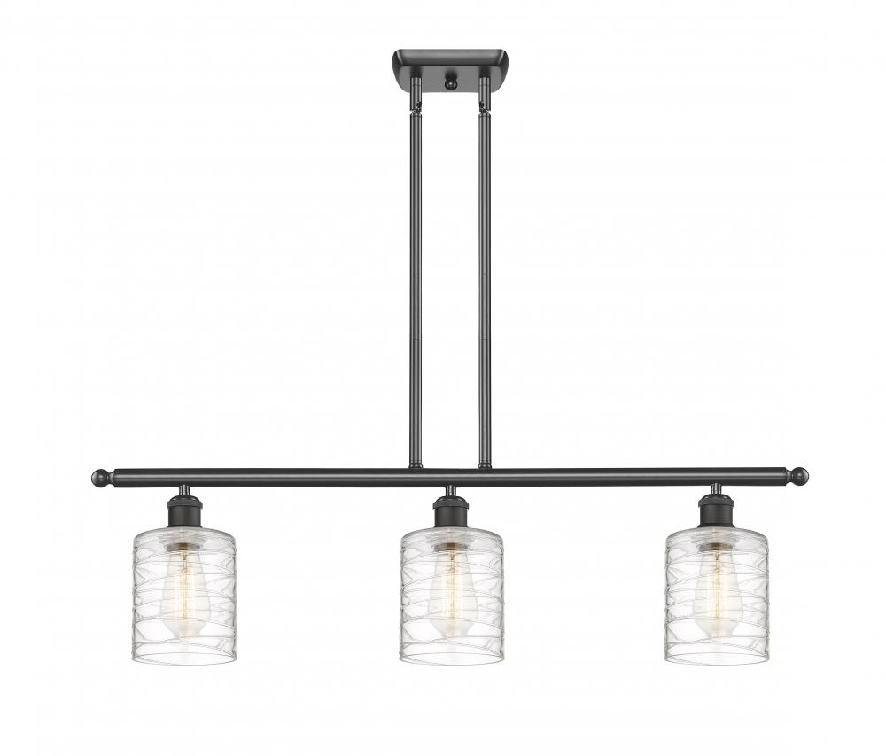 Cobbleskill - 3 Light - 36 inch - Oil Rubbed Bronze - Stem hung - Island Light