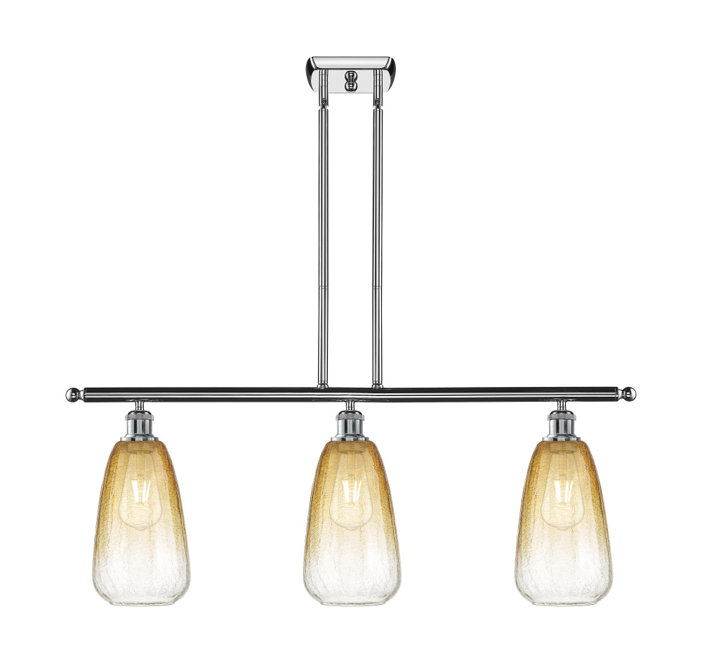 Brookhaven Almond - 3 Light - 36 inch - Polished Chrome - Stem Hung - Island Light