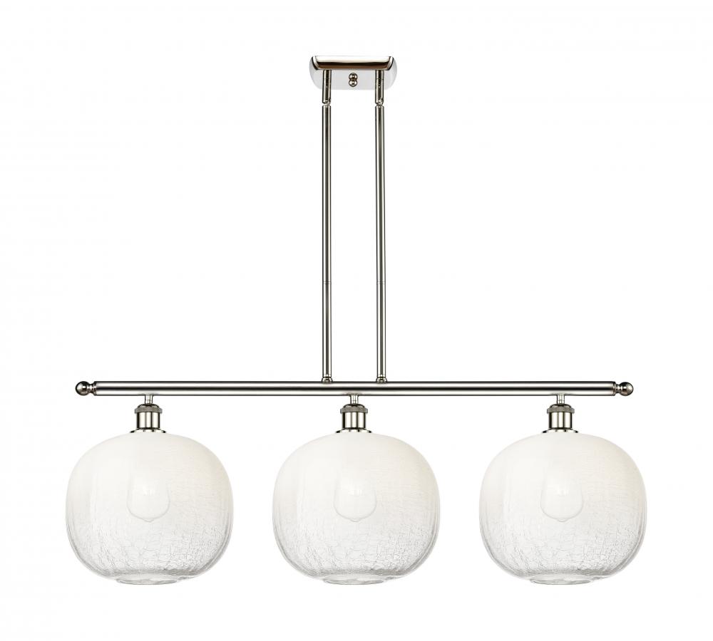 Brookhaven Sphere - 3 Light - 37 inch - Polished Nickel - Stem Hung - Island Light