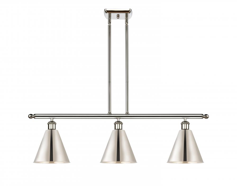 Berkshire - 3 Light - 36 inch - Polished Nickel - Stem hung - Island Light