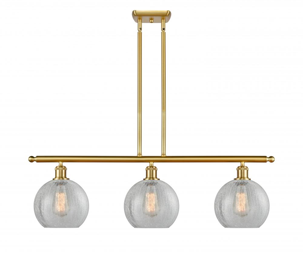 Athens - 3 Light - 36 inch - Satin Gold - Stem hung - Island Light