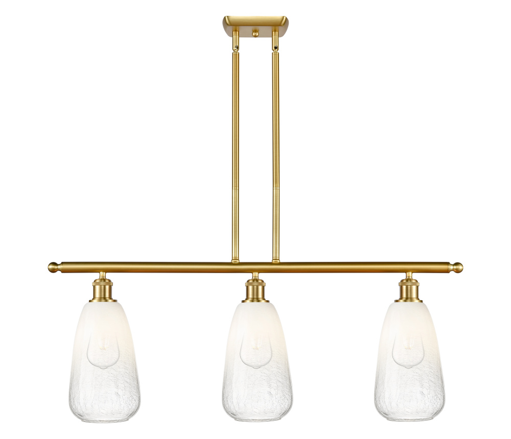 Brookhaven Almond - 3 Light - 36 inch - Satin Gold - Stem Hung - Island Light