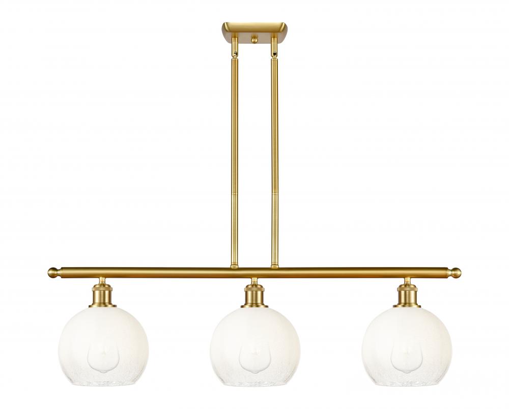 Brookhaven Globe - 3 Light - 36 inch - Satin Gold - Stem Hung - Island Light