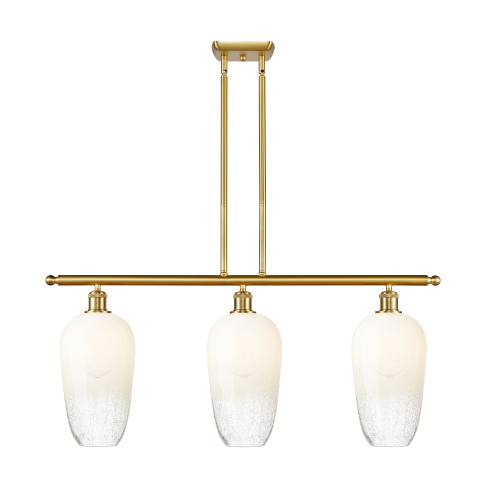 Brookhaven Flute - 3 Light - 36 inch - Satin Gold - Stem Hung - Island Light