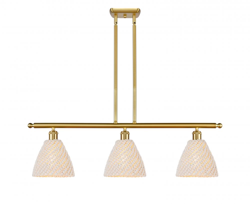 Bristol Natural - 4 Light - 48 inch - Satin Gold - Cord hung - Island Light
