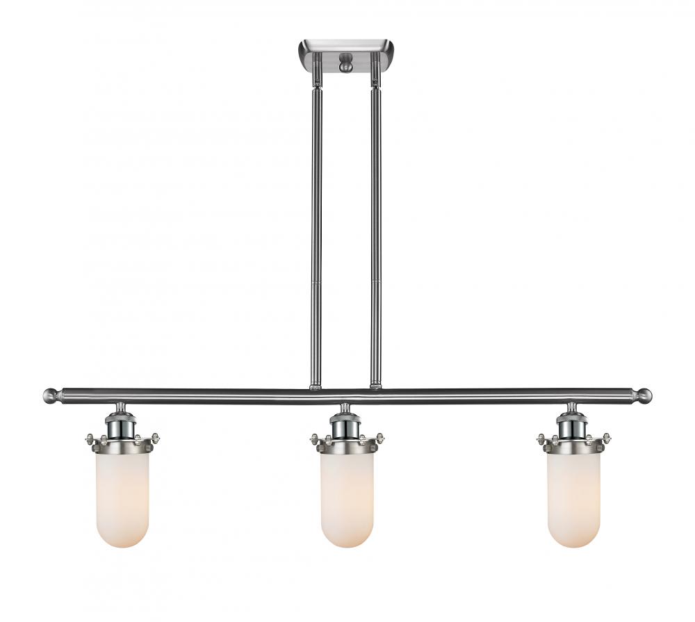 Kingsbury - 3 Light - 36 inch - Brushed Satin Nickel - Stem hung - Island Light