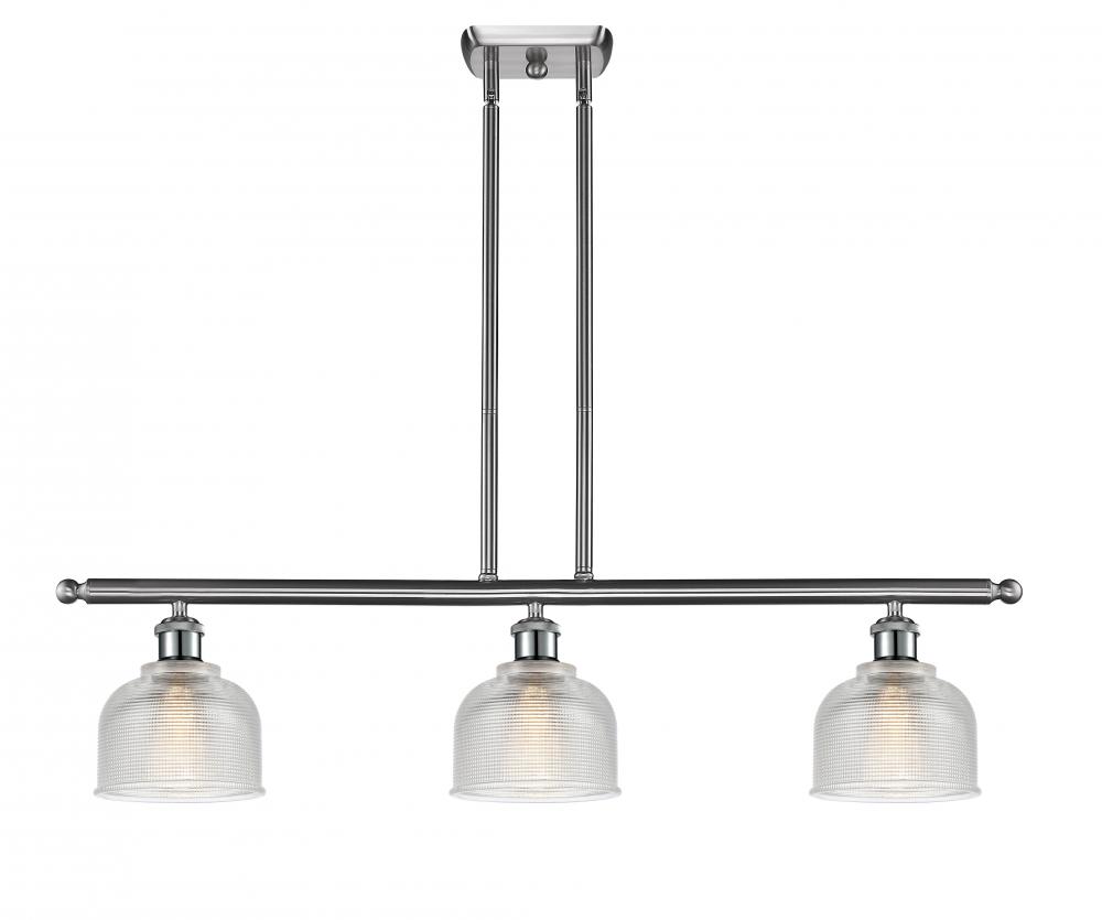 Dayton - 3 Light - 36 inch - Brushed Satin Nickel - Stem hung - Island Light