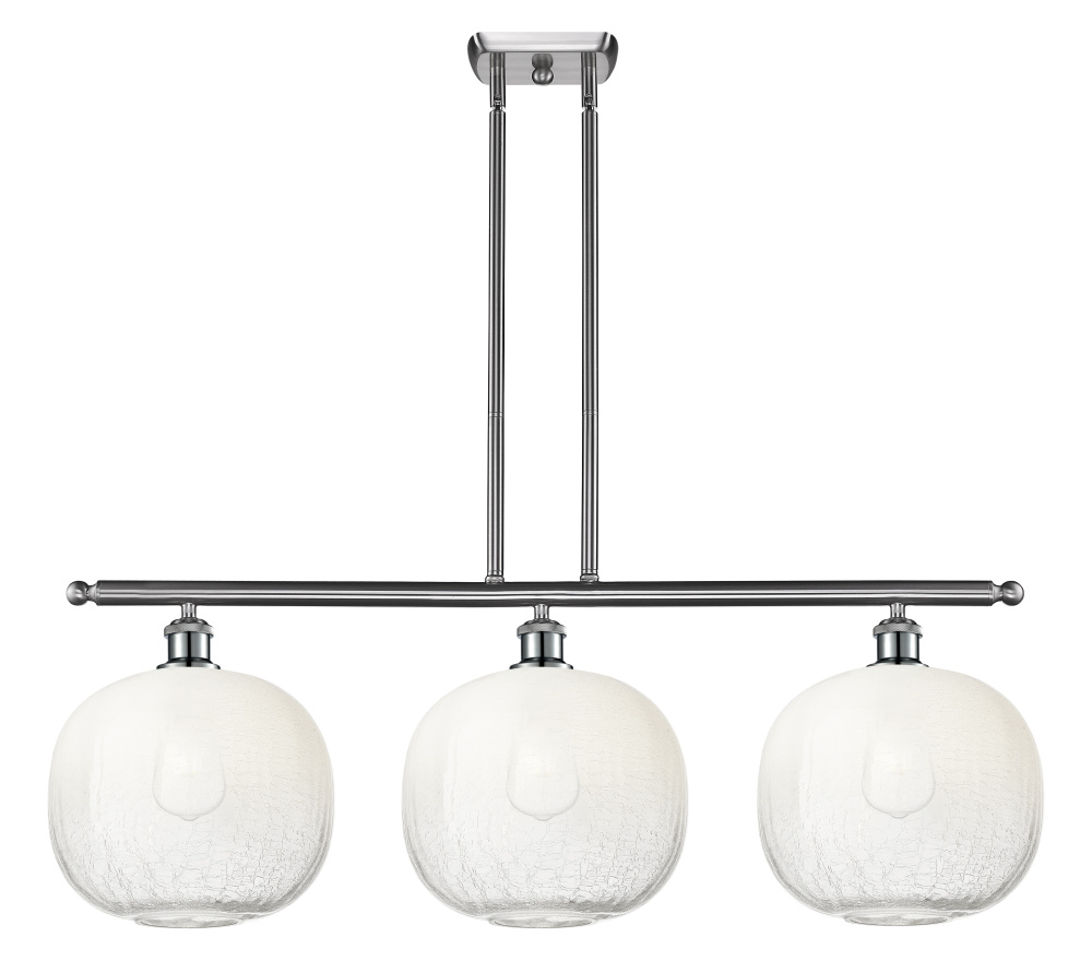 Brookhaven Sphere - 3 Light - 37 inch - Brushed Satin Nickel - Stem Hung - Island Light
