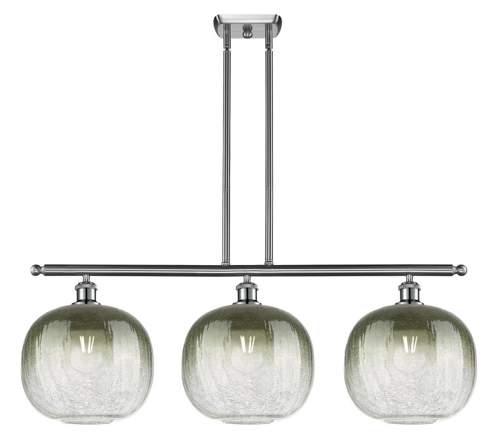 Brookhaven Sphere - 3 Light - 37 inch - Brushed Satin Nickel - Stem Hung - Island Light