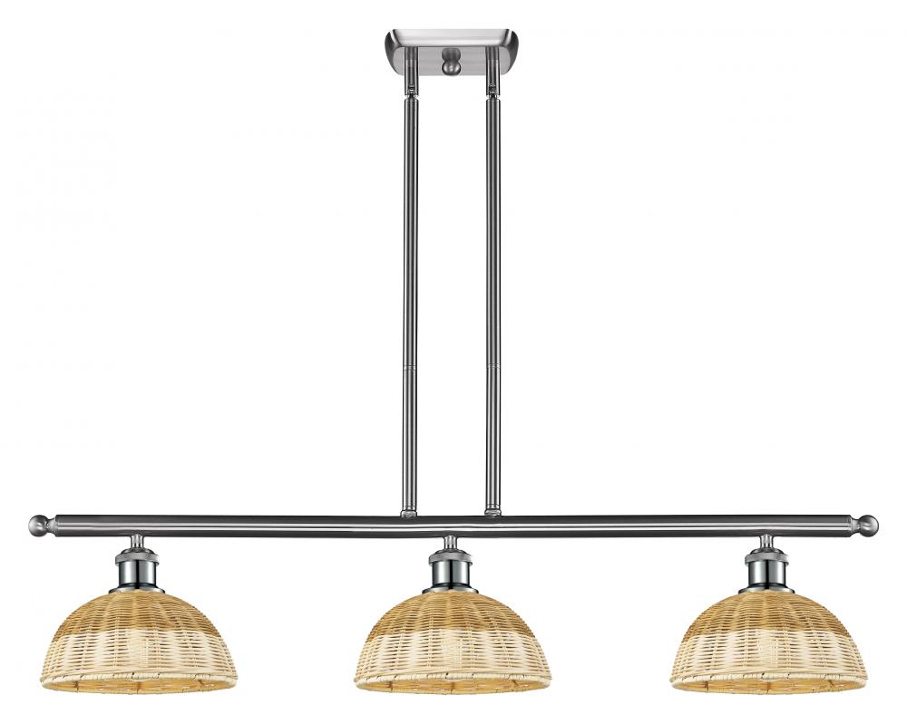 Bristol Natural II - 3 Light - 36 inch - Brushed Satin Nickel - Stem Hung - Island Light