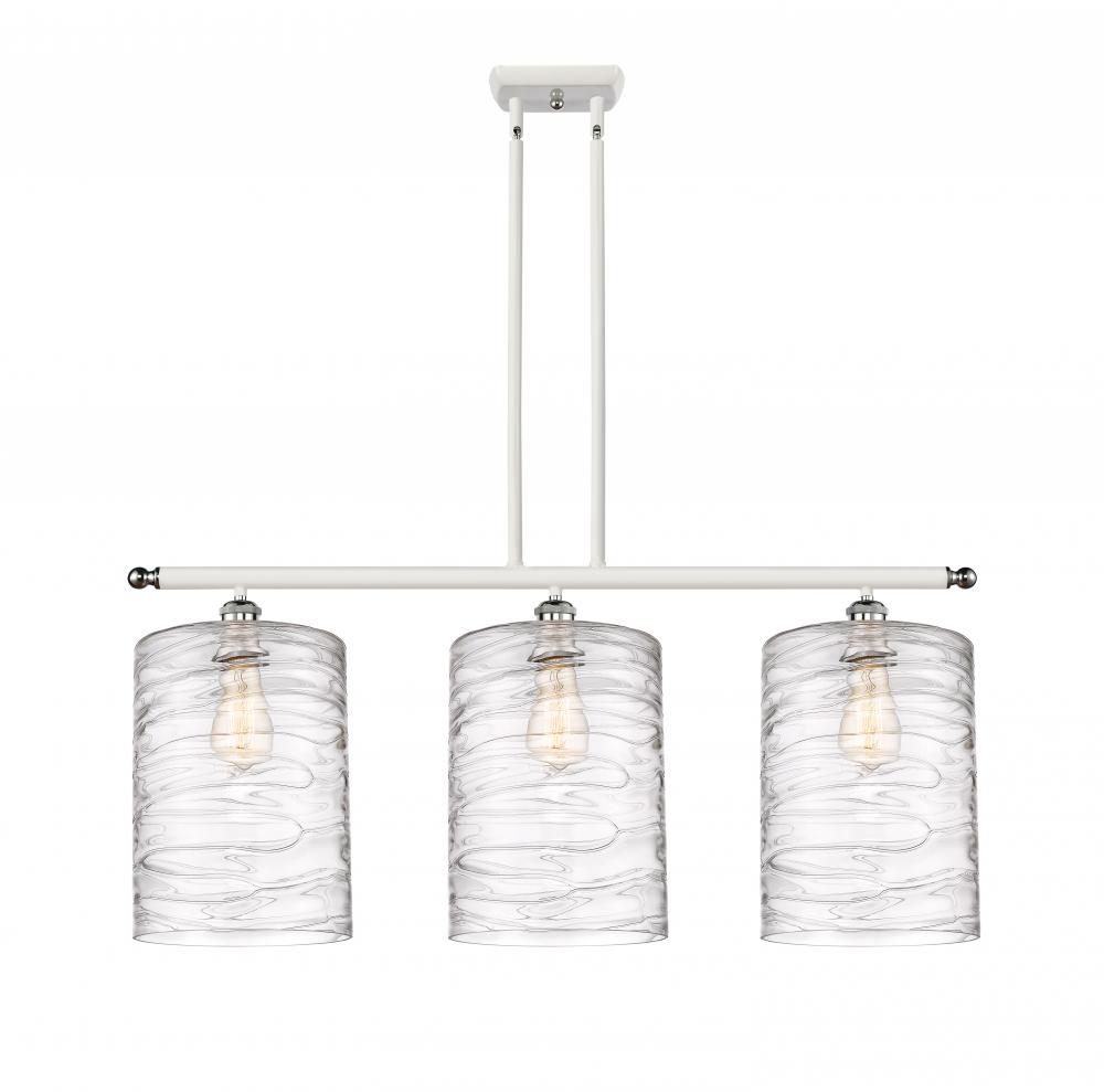 Cobbleskill - 3 Light - 36 inch - White Polished Chrome - Stem hung - Island Light