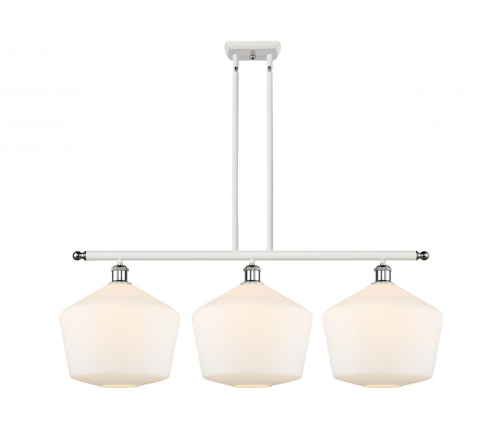 Cindyrella - 3 Light - 39 inch - White Polished Chrome - Stem hung - Island Light