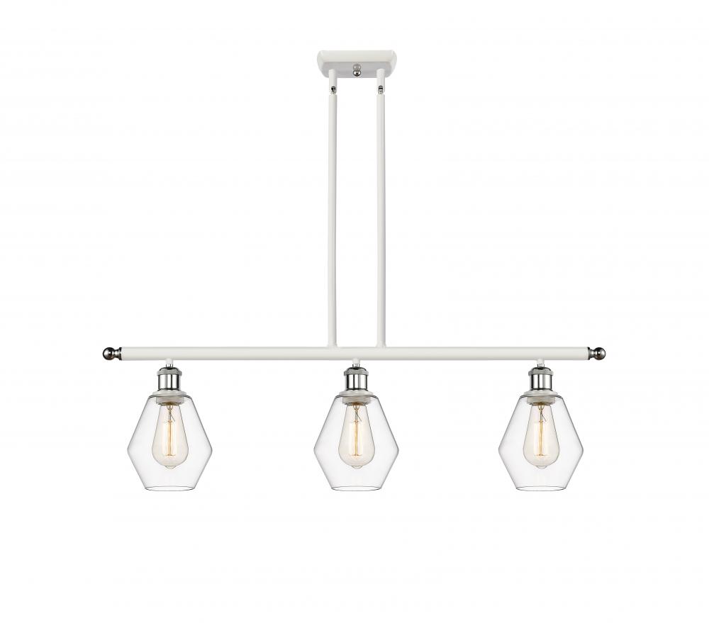 Cindyrella - 3 Light - 36 inch - White Polished Chrome - Stem hung - Island Light