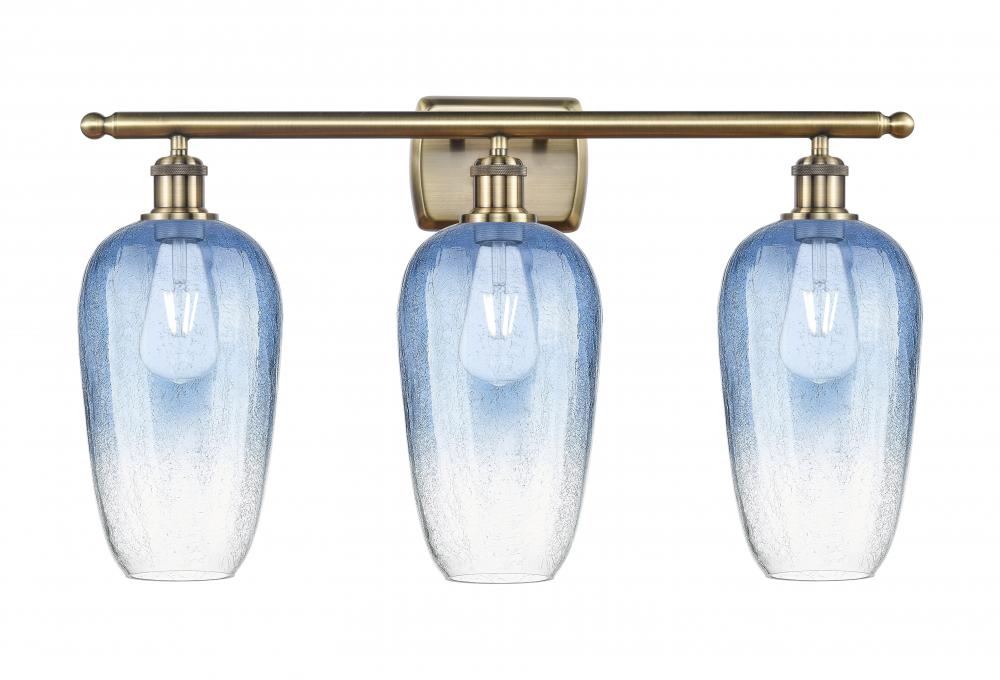 Brookhaven Flute - 3 Light - 27 inch - Antique Brass - Bath Vanity Light