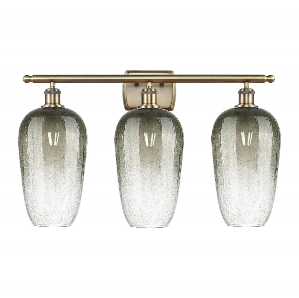 Brookhaven Flute - 3 Light - 27 inch - Antique Brass - Bath Vanity Light