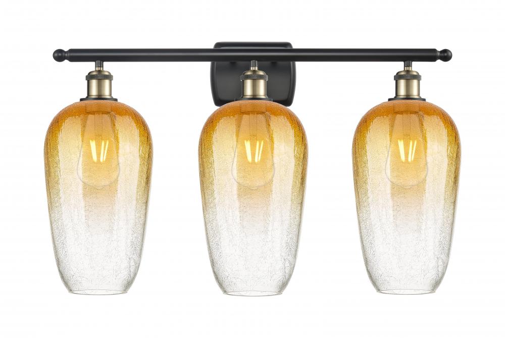 Brookhaven Flute - 3 Light - 27 inch - Black Antique Brass - Bath Vanity Light