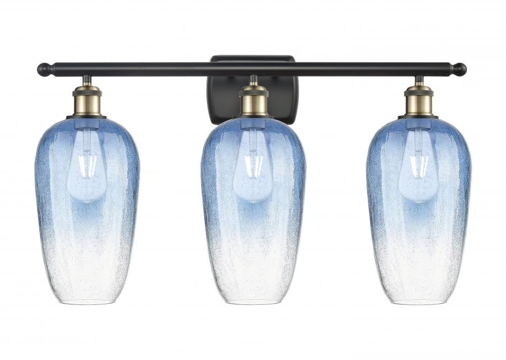 Brookhaven Flute - 3 Light - 27 inch - Black Antique Brass - Bath Vanity Light