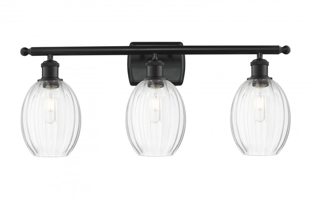 Preston Bulb - 3 Light - 26 inch - Matte Black - Bath Vanity Light