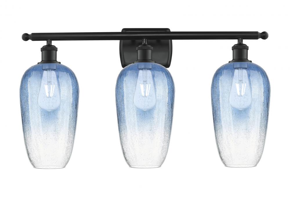 Brookhaven Flute - 3 Light - 27 inch - Matte Black - Bath Vanity Light