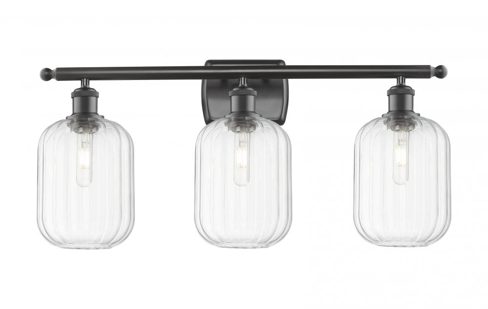 Preston Cylinder - 3 Light - 27 inch - Oil Rubbed Bronze - Bath Vanity Light