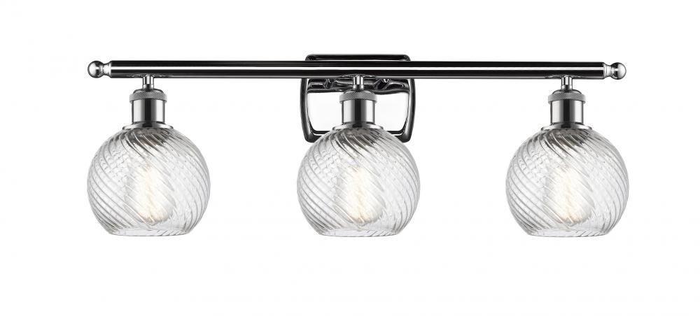 Small Twisted Swirl 3 Light Bath Vanity Light part of the Ballston Collection