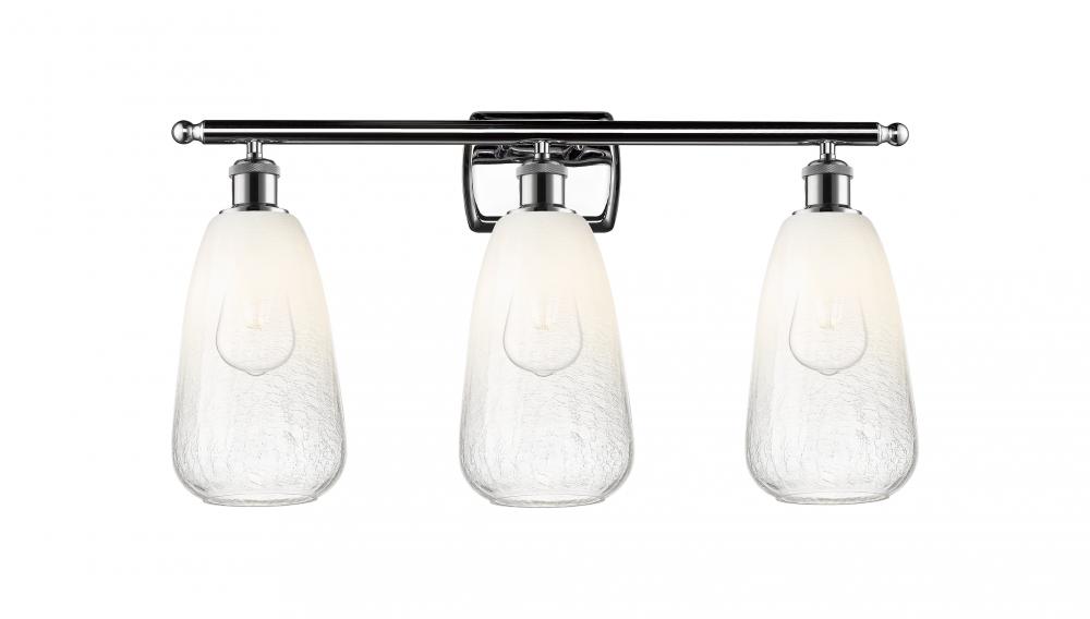 Brookhaven Almond - 3 Light - 26 inch - Polished Chrome - Bath Vanity Light