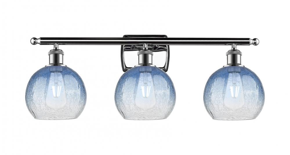 Brookhaven Globe - 3 Light - 28 inch - Polished Chrome - Bath Vanity Light