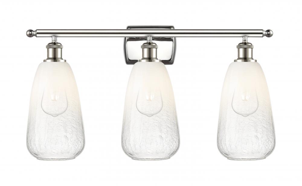 Brookhaven Almond - 3 Light - 26 inch - Polished Nickel - Bath Vanity Light