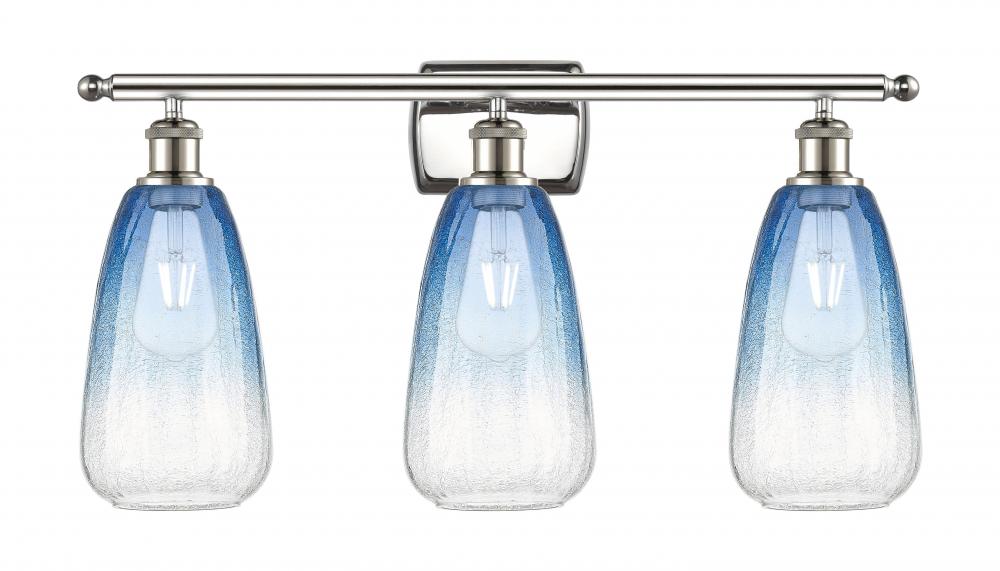 Brookhaven Almond - 3 Light - 26 inch - Polished Nickel - Bath Vanity Light