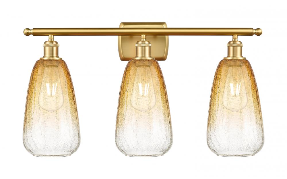 Brookhaven Almond - 3 Light - 26 inch - Satin Gold - Bath Vanity Light