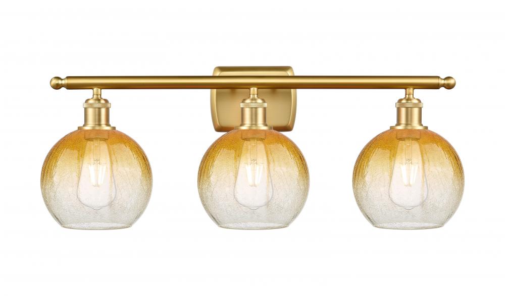 Brookhaven Globe - 3 Light - 28 inch - Satin Gold - Bath Vanity Light