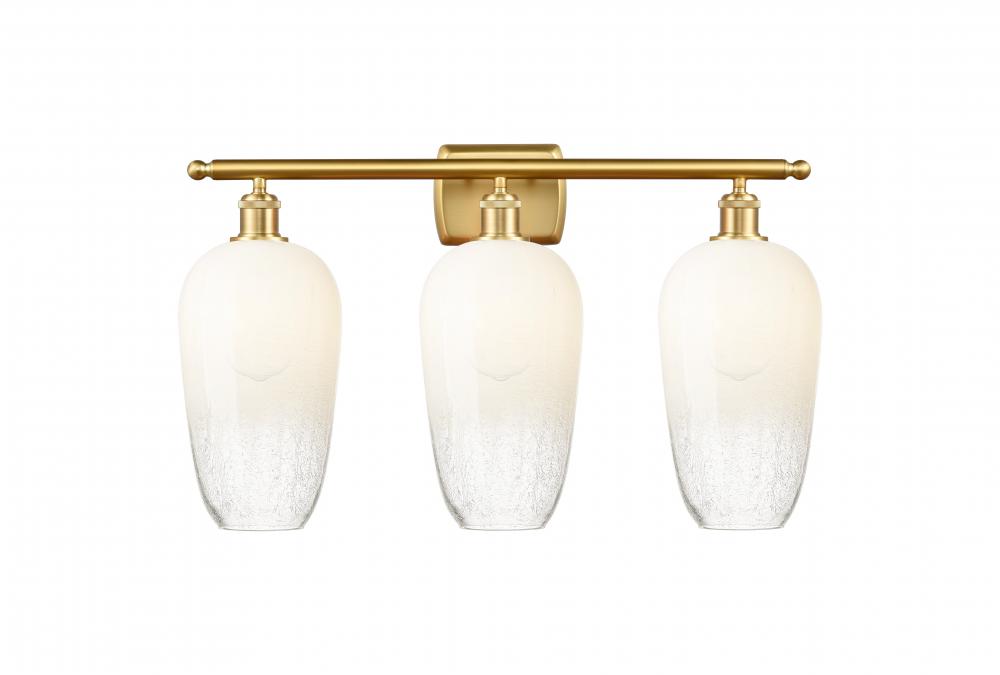 Brookhaven Flute - 3 Light - 27 inch - Satin Gold - Bath Vanity Light