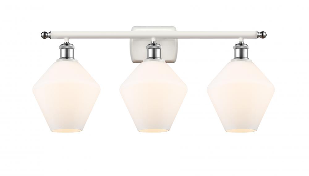 Cindyrella - 3 Light - 28 inch - White Polished Chrome - Bath Vanity Light
