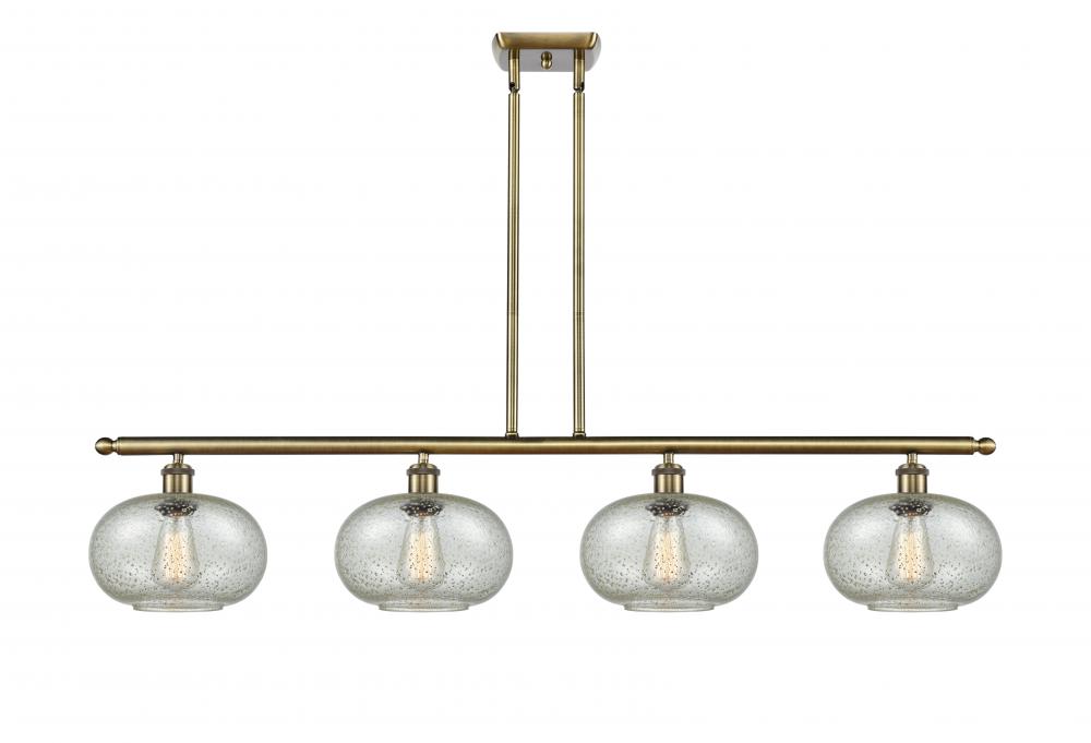 Gorham - 4 Light - 48 inch - Antique Brass - Stem hung - Island Light