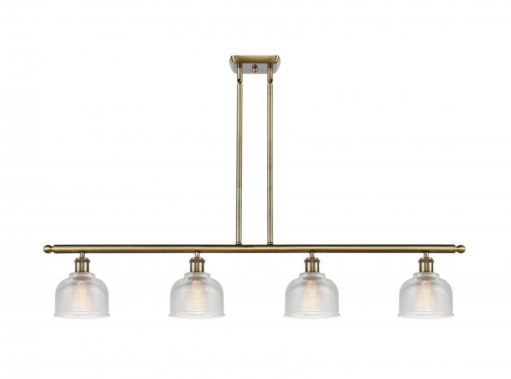 Dayton - 4 Light - 48 inch - Antique Brass - Stem hung - Island Light