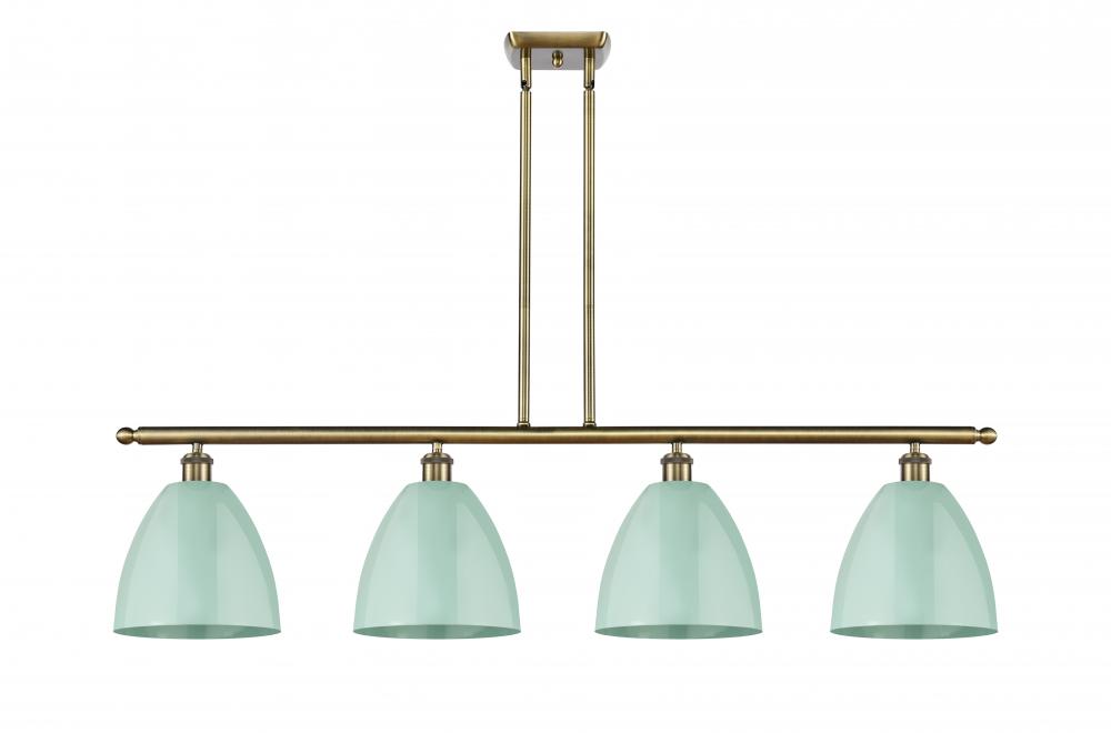 Plymouth - 4 Light - 48 inch - Antique Brass - Stem hung - Island Light