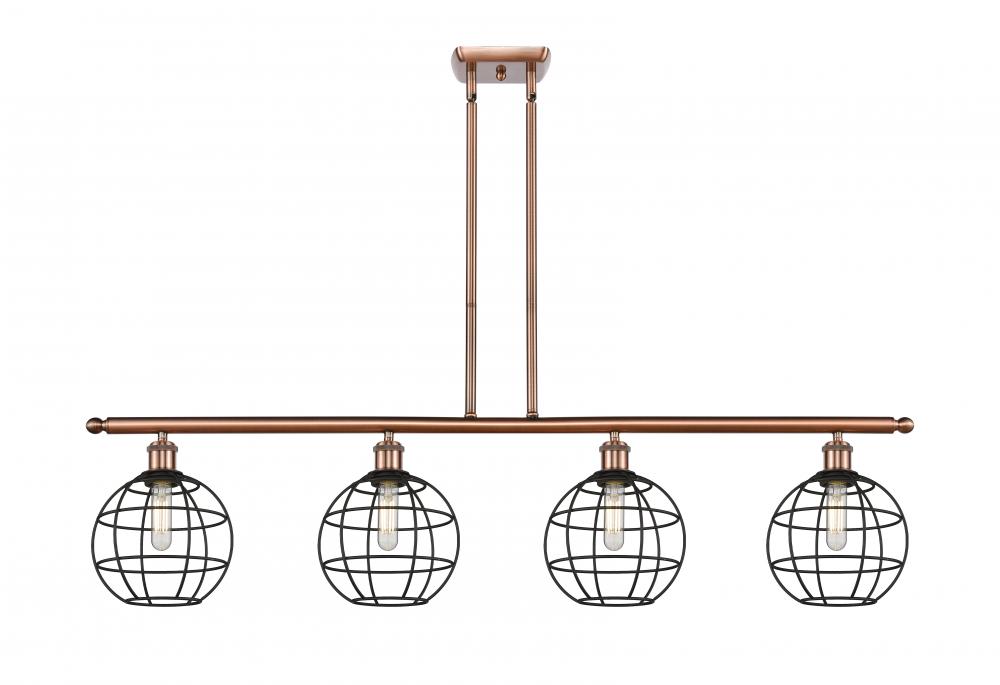 Lake Placid - 4 Light - 48 inch - Antique Copper - Stem Hung - Island Light