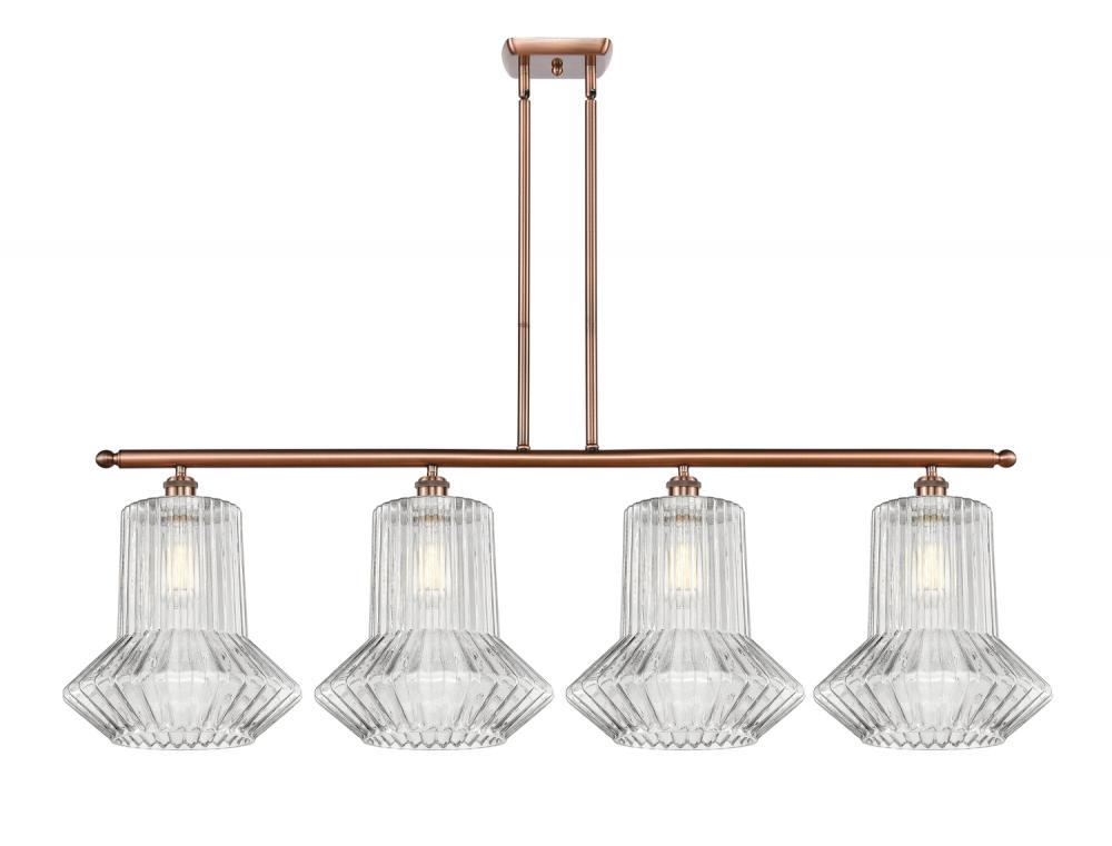 Springwater - 4 Light - 50 inch - Antique Copper - Stem hung - Island Light