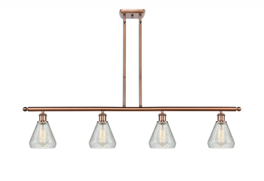 Conesus - 4 Light - 48 inch - Antique Copper - Stem hung - Island Light