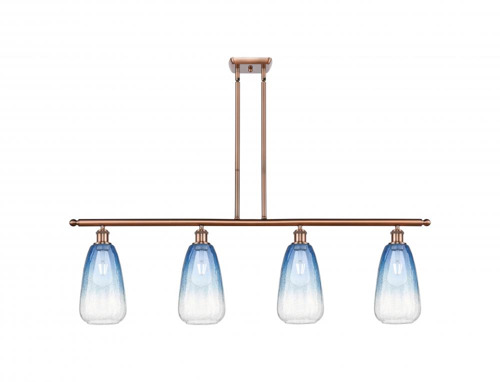 Brookhaven Almond - 4 Light - 48 inch - Antique Copper - Stem Hung - Island Light