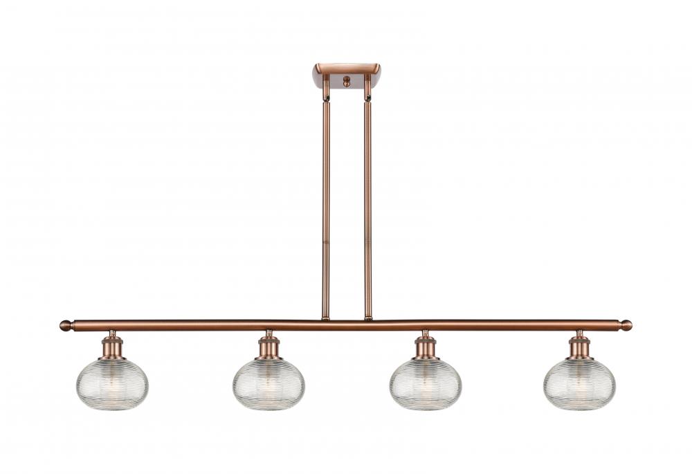 Ithaca - 4 Light - 48 inch - Antique Copper - Stem hung - Island Light