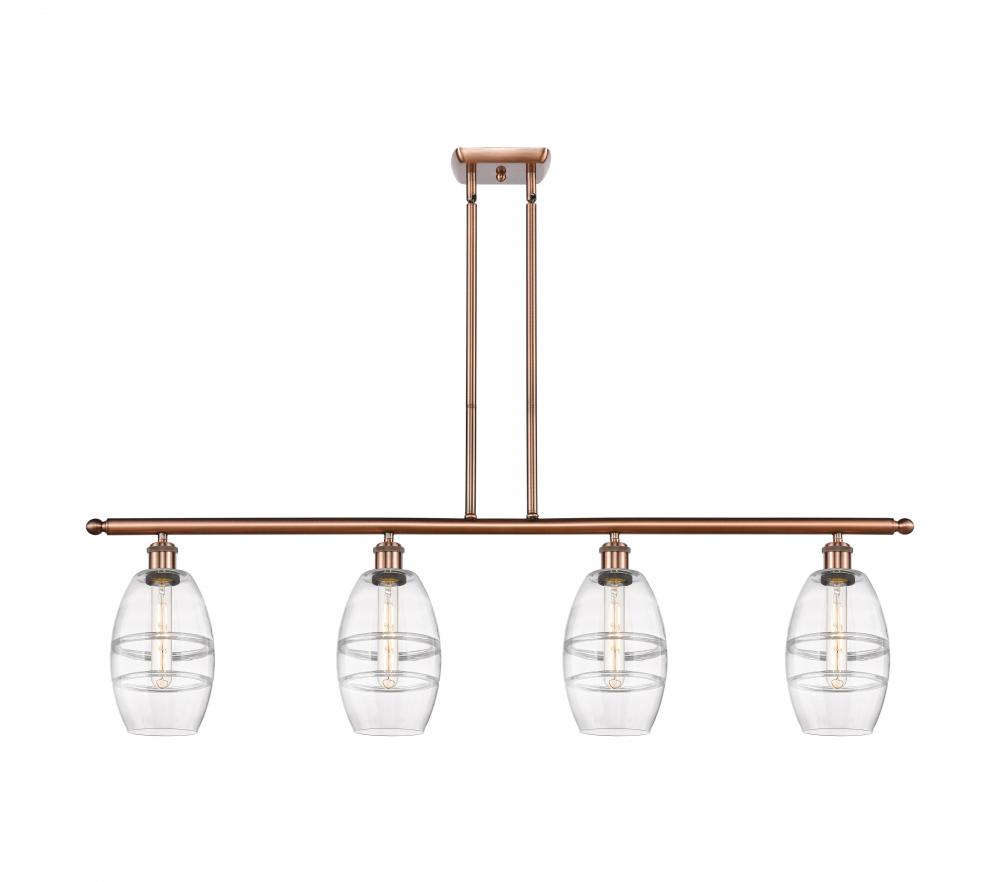 Vaz - 4 Light - 48 inch - Antique Copper - Stem hung - Island Light