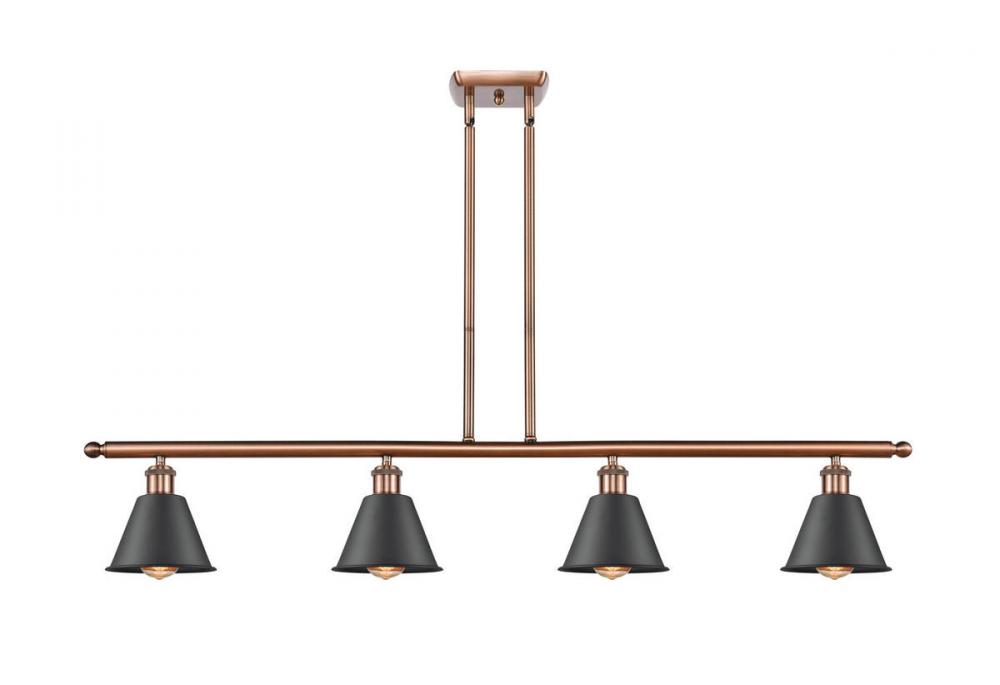 Smithfield - 4 Light - 48 inch - Antique Copper - Stem hung - Island Light