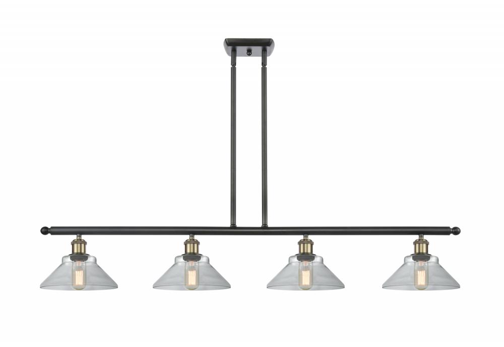 Orwell - 4 Light - 48 inch - Black Antique Brass - Stem hung - Island Light