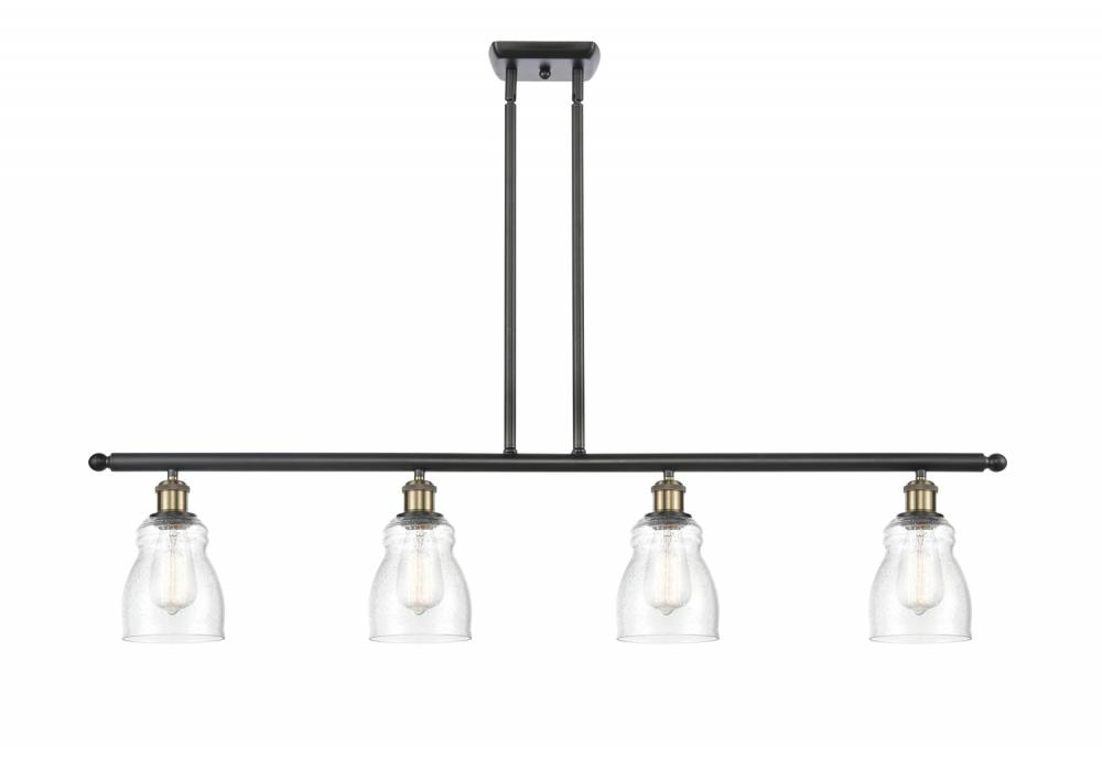 Ellery - 4 Light - 48 inch - Black Antique Brass - Stem hung - Island Light