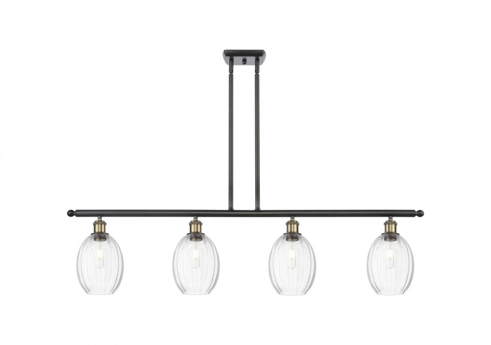 Preston Bulb - 4 Light - 48 inch - Black Antique Brass - Stem Hung - Island Light